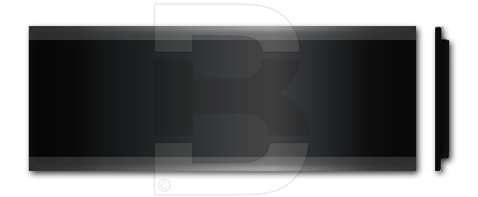 Plaque Givel 80 x 25 Alu noire