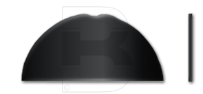 Plaque Linea 47 x 22 x 0,5 Kunststoff noire